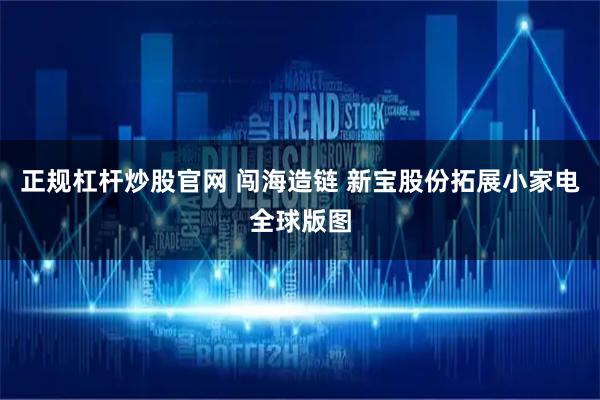 正规杠杆炒股官网 闯海造链 新宝股份拓展小家电全球版图